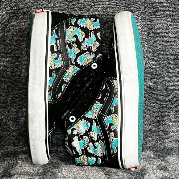 VANS SK8-HI Pro Vanosaur Suede Black Men Sneaker Sz 5.5 - Picture 1 of 7